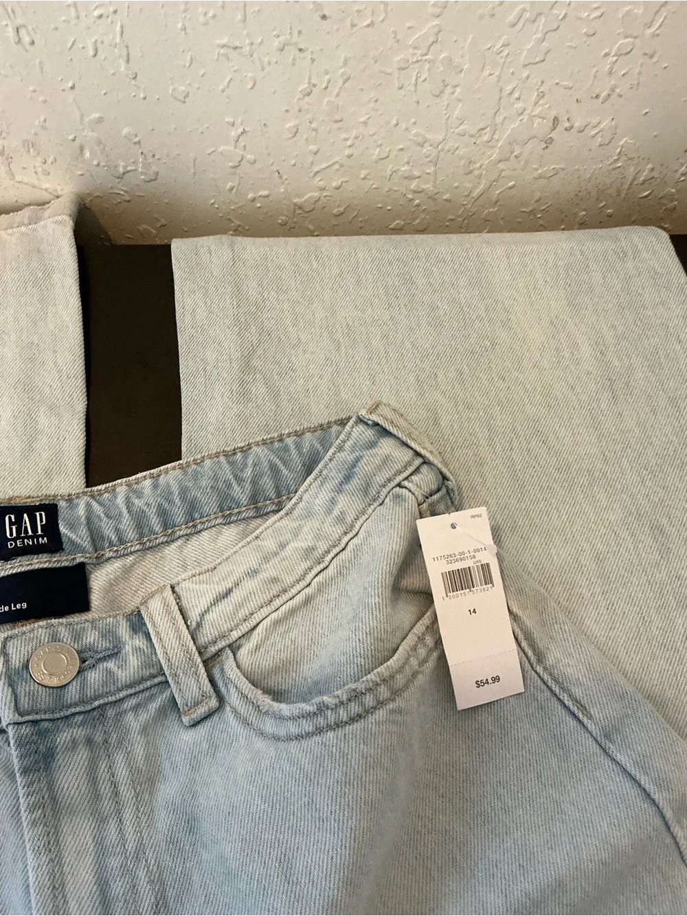 GAP Light Blue Denim Hoodie Jacket with Wide-Leg Jeans 2025A 061226